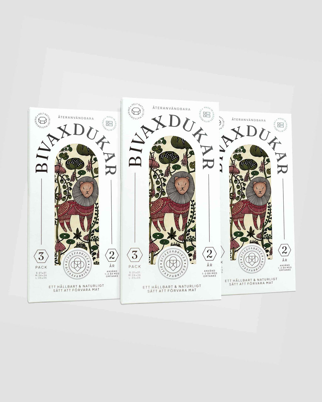 3-pack Bivaxdukar – Lejon