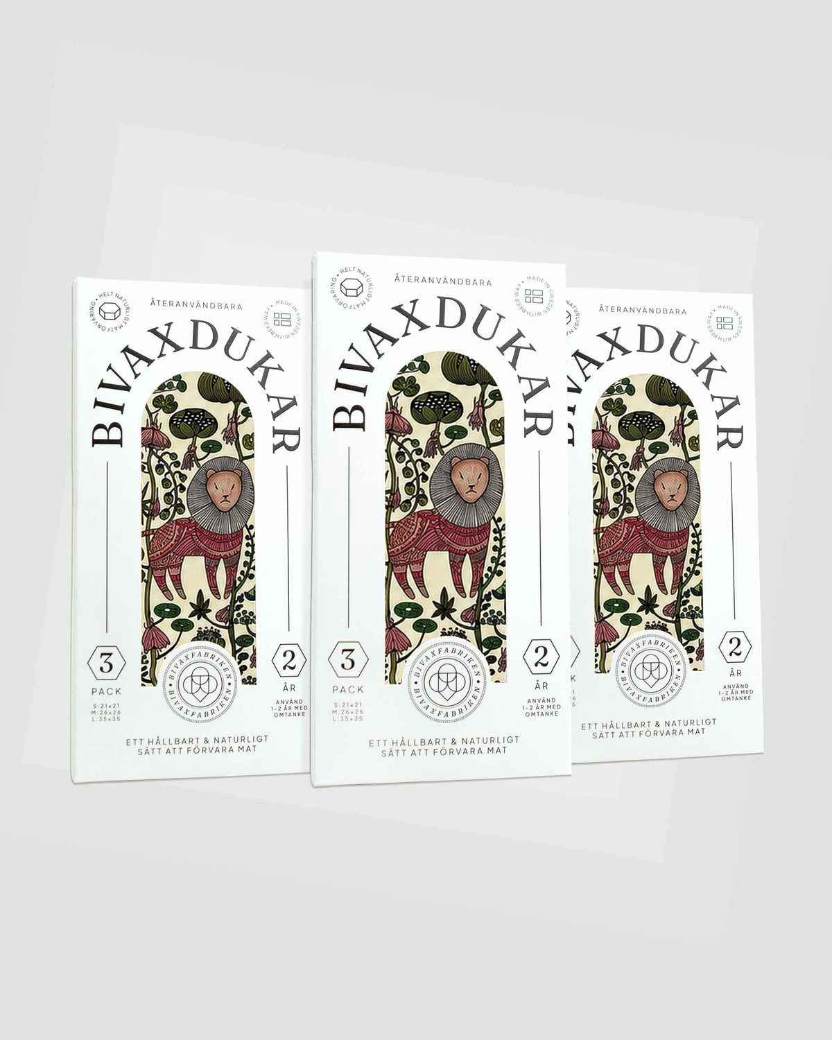 3-pack Bivaxdukar – Lejon
