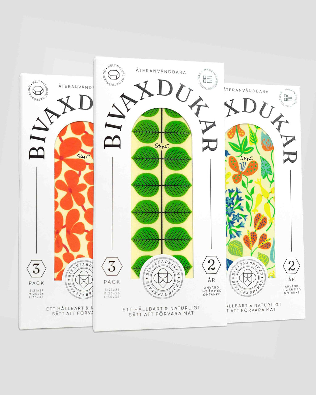 9-pack Bivaxdukar – Bästsäljare (Stig Lindberg)